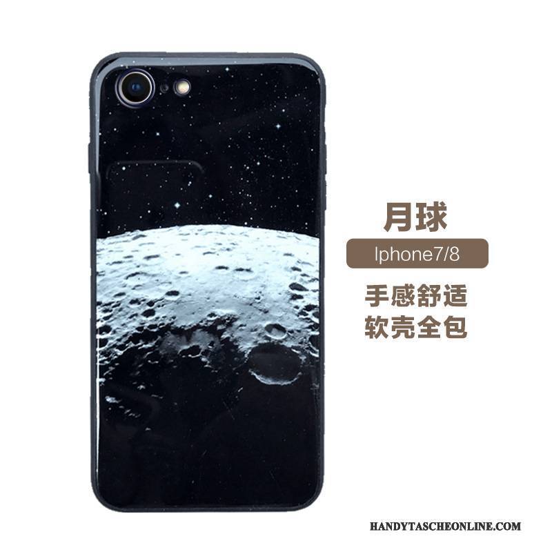Hülle iPhone 7 Weiche Sternenhimmel Spiegel, Case iPhone 7 Taschen Anti-sturz Glas