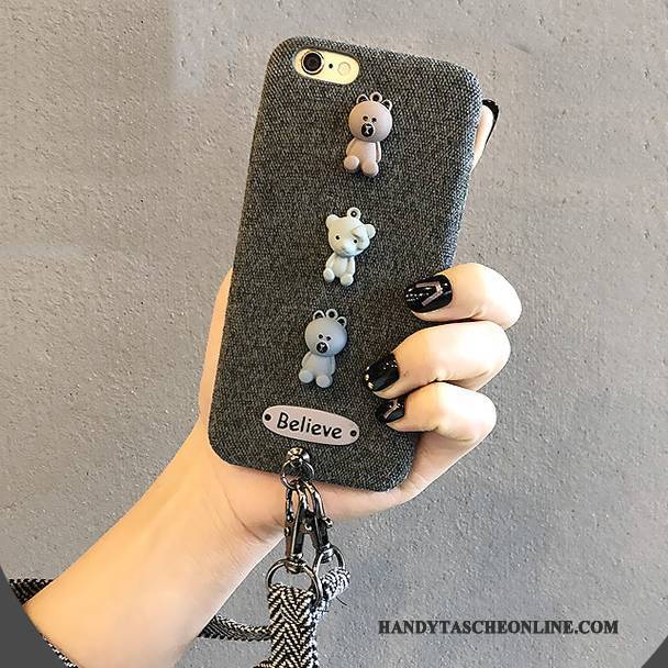 Hülle iPhone 8 Hängende Verzierungen Persönlichkeit, Case iPhone 8 Trendmarke Grau