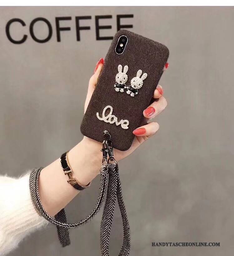 Hülle iPhone 8 Hängende Verzierungen Persönlichkeit, Case iPhone 8 Trendmarke Grau