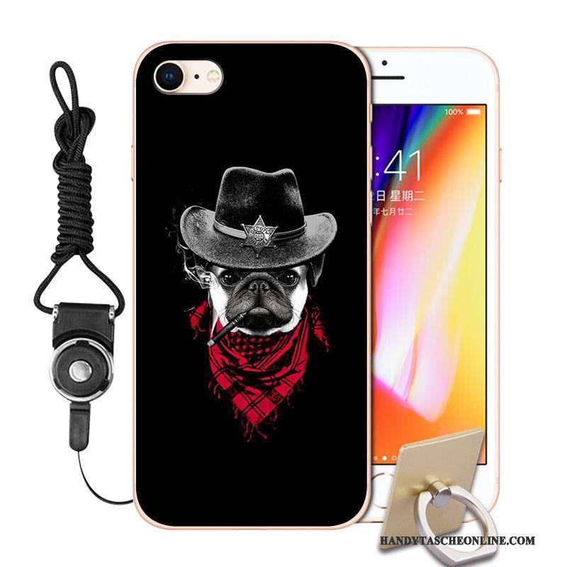 Hülle iPhone 8 Karikatur Persönlichkeit Handyhüllen, Case iPhone 8 Weiche Orange Anti-sturz