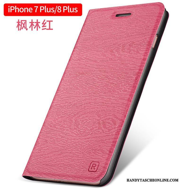 Hülle iPhone 8 Plus Lederhülle Handyhüllen Trend, Case iPhone 8 Plus Folio Blau Anti-sturz