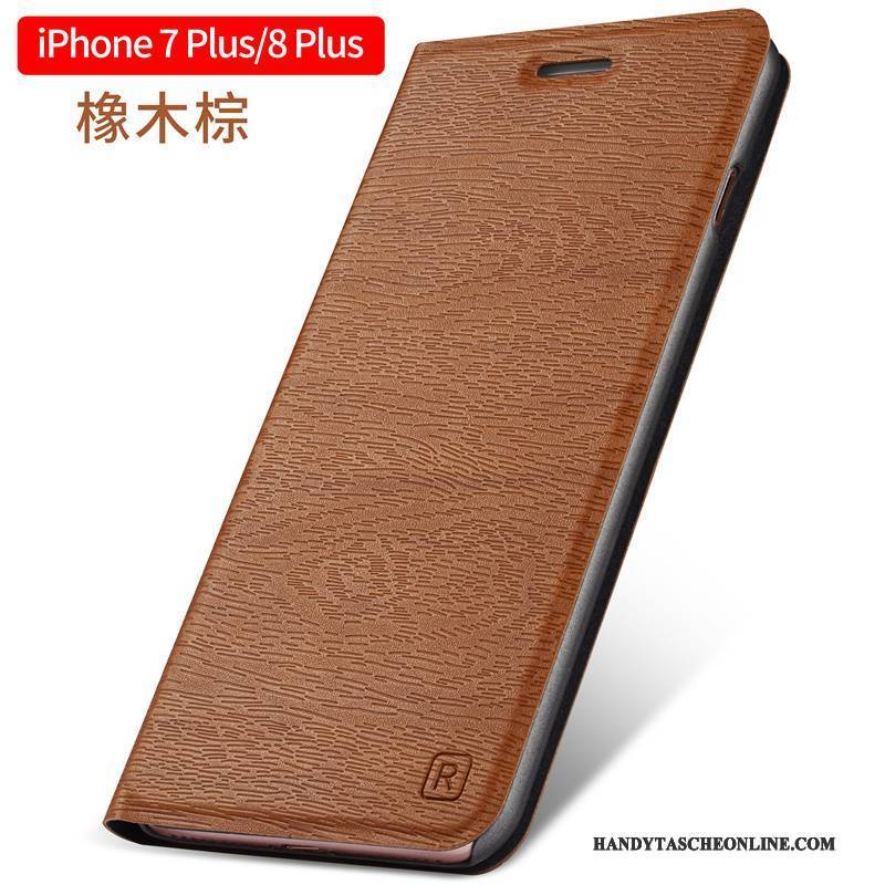 Hülle iPhone 8 Plus Lederhülle Handyhüllen Trend, Case iPhone 8 Plus Folio Blau Anti-sturz