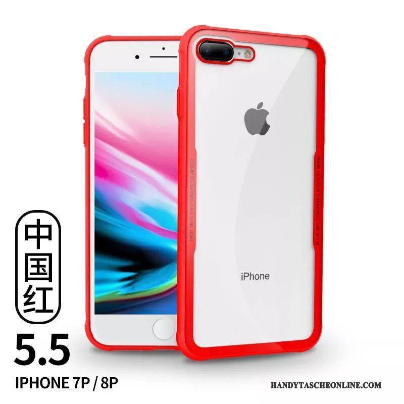 Hülle iPhone 8 Plus Silikon Transparent Schwarz, Case iPhone 8 Plus Neu Handyhüllen
