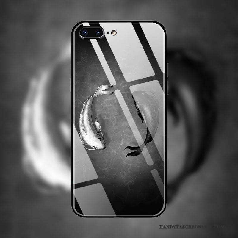 Hülle iPhone 8 Plus Taschen Grün Handyhüllen, Case iPhone 8 Plus Schutz Glas Persönlichkeit