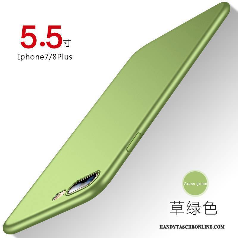 Hülle iPhone 8 Plus Weiche Nubuck Handyhüllen, Case iPhone 8 Plus Silikon Grün Neu