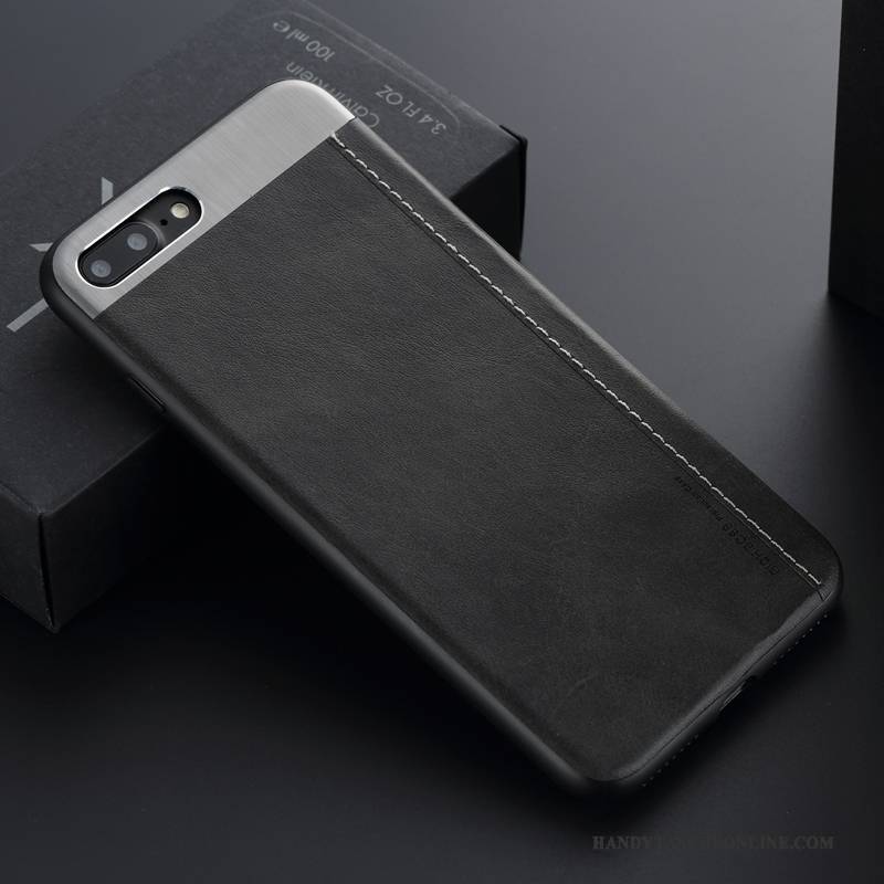Hülle iPhone 8 Plus Weiche Schwarz Handyhüllen, Case iPhone 8 Plus Silikon Anti-sturz