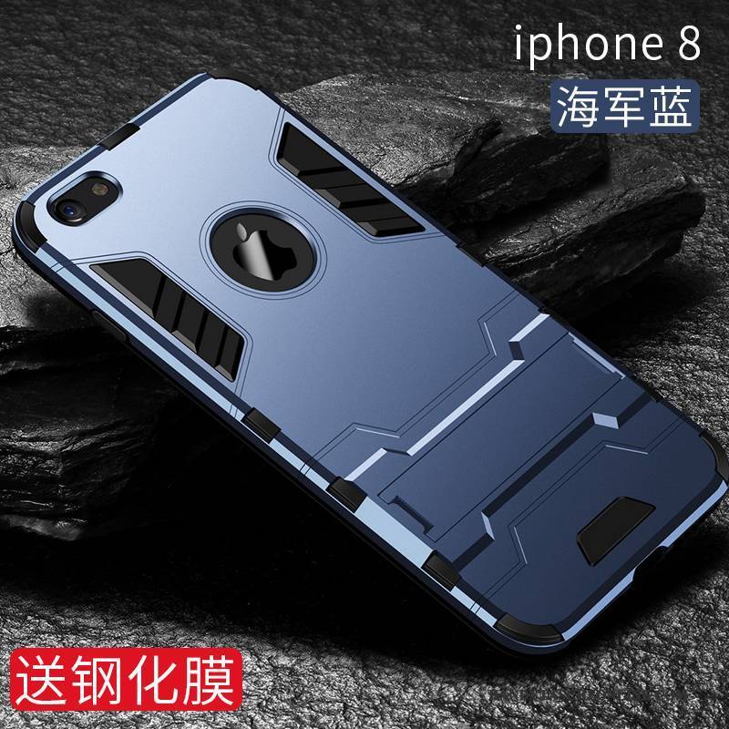 Hülle iPhone 8 Silikon Anti-sturz Persönlichkeit, Case iPhone 8 Taschen Trend Schwarz