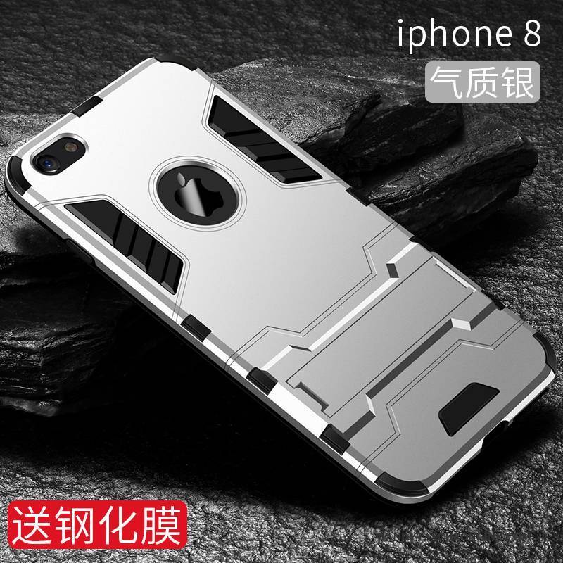 Hülle iPhone 8 Silikon Anti-sturz Persönlichkeit, Case iPhone 8 Taschen Trend Schwarz