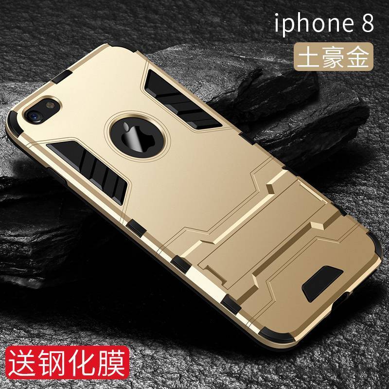 Hülle iPhone 8 Silikon Anti-sturz Persönlichkeit, Case iPhone 8 Taschen Trend Schwarz