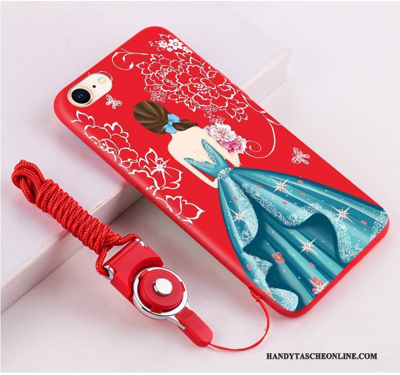Hülle iPhone 8 Silikon Reichtum Rot, Case iPhone 8 Katzen Neu