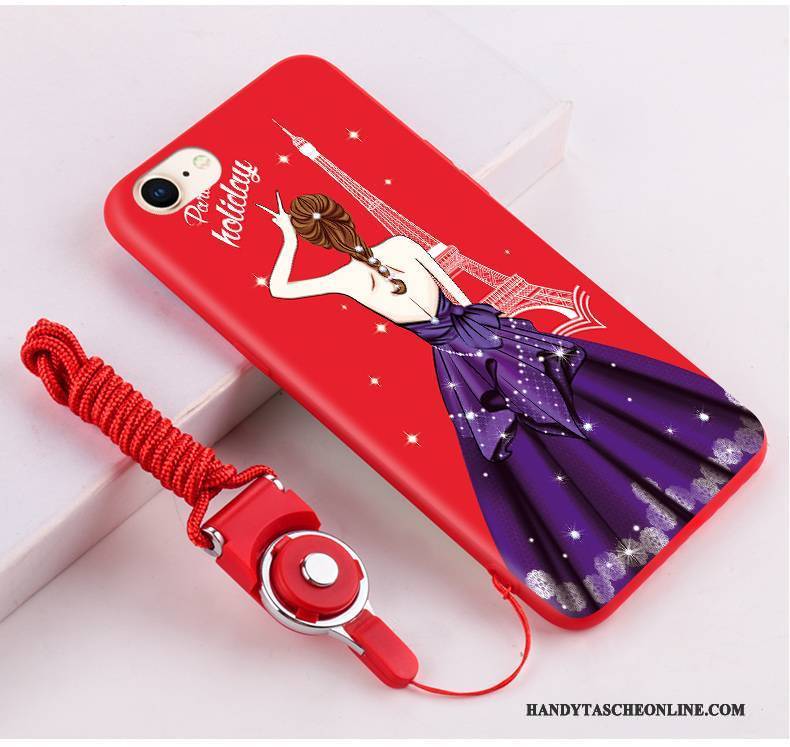 Hülle iPhone 8 Silikon Reichtum Rot, Case iPhone 8 Katzen Neu