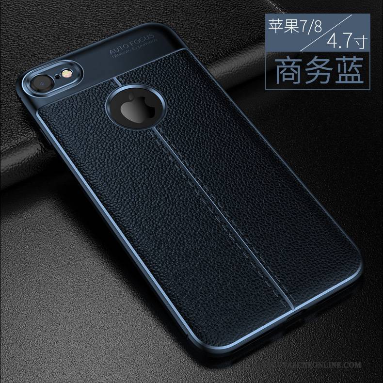 Hülle iPhone 8 Silikon Rot Muster, Case iPhone 8 Leder Trend Handyhüllen