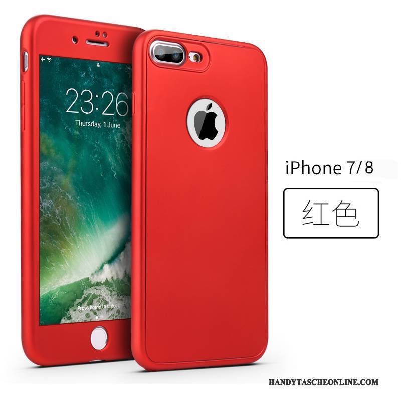 Hülle iPhone 8 Taschen Rot Rosa, Case iPhone 8 Weiche Anti-sturz Handyhüllen