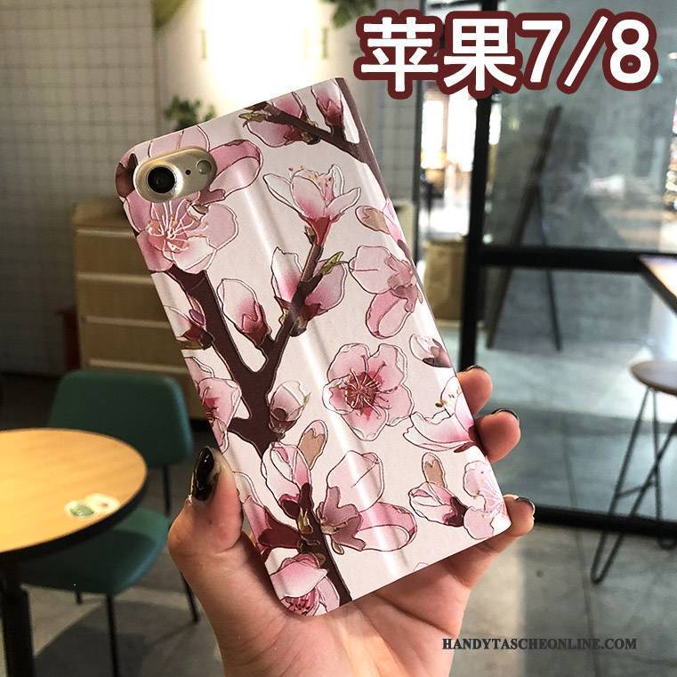 Hülle iPhone 8 Weiche Blau Hängende Verzierungen, Case iPhone 8 Halterung Trend Handyhüllen