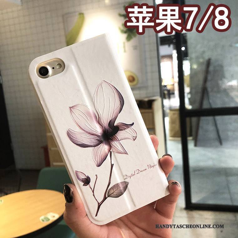 Hülle iPhone 8 Weiche Blau Hängende Verzierungen, Case iPhone 8 Halterung Trend Handyhüllen