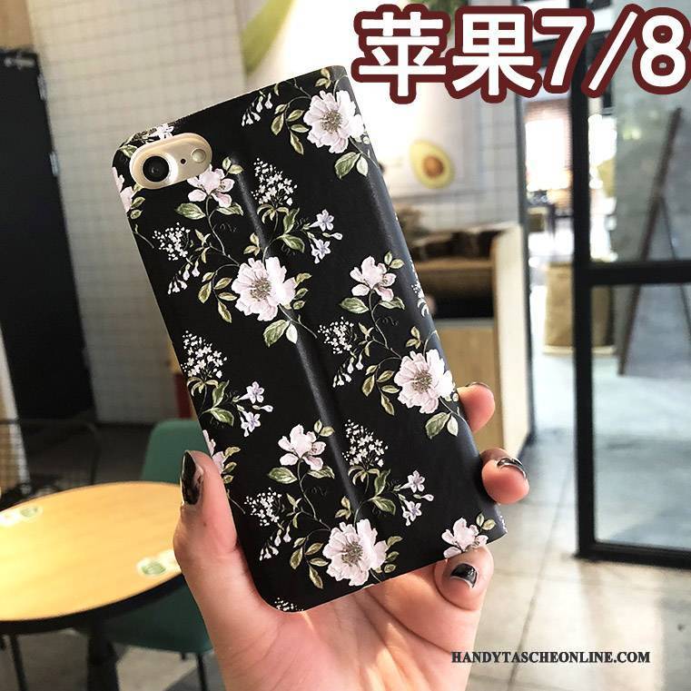 Hülle iPhone 8 Weiche Blau Hängende Verzierungen, Case iPhone 8 Halterung Trend Handyhüllen