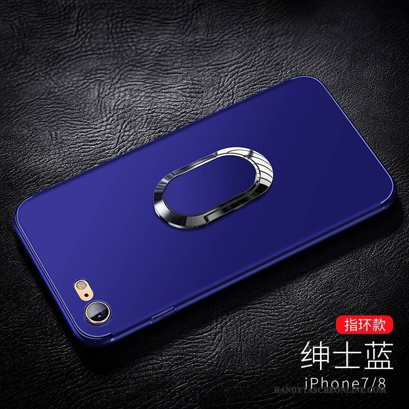 Hülle iPhone 8 Weiche Nubuck Trend, Case iPhone 8 Silikon Handyhüllen Blau