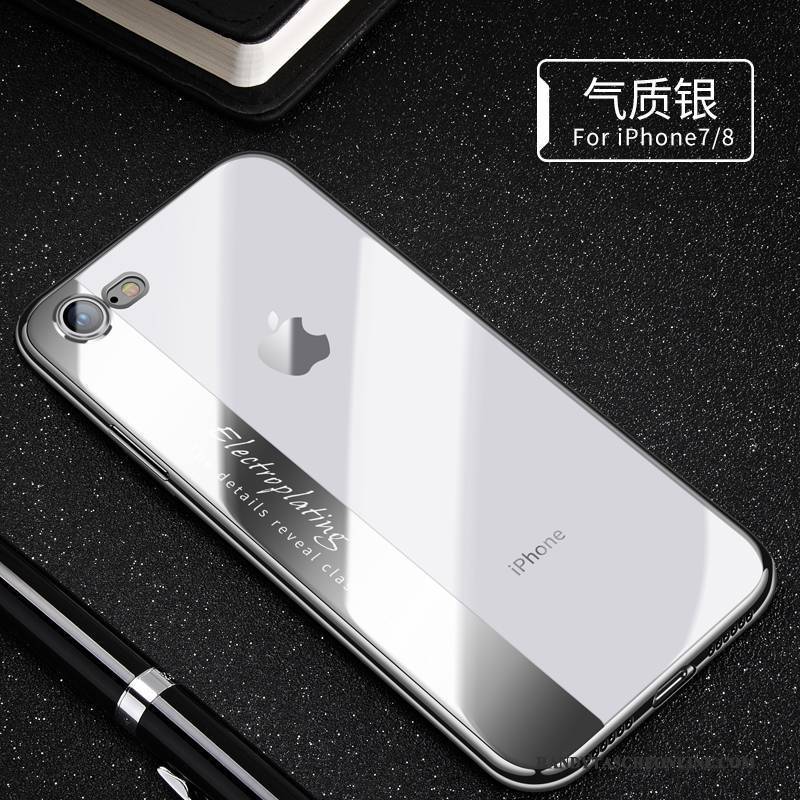 Hülle iPhone 8 Weiche Transparent Trend, Case iPhone 8 Silikon Rot Handyhüllen