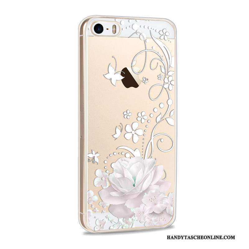 Hülle iPhone Se Karikatur Anti-sturz Trend, Case iPhone Se Silikon Grau Nette