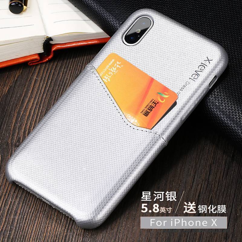 Hülle iPhone X Kreativ Anti-sturz Handyhüllen, Case iPhone X Schutz Schlank Schwarz