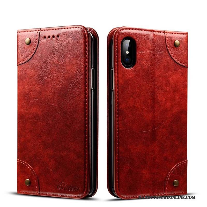 Hülle iPhone X Schutz Trend Karte, Case iPhone X Folio Grün Handyhüllen