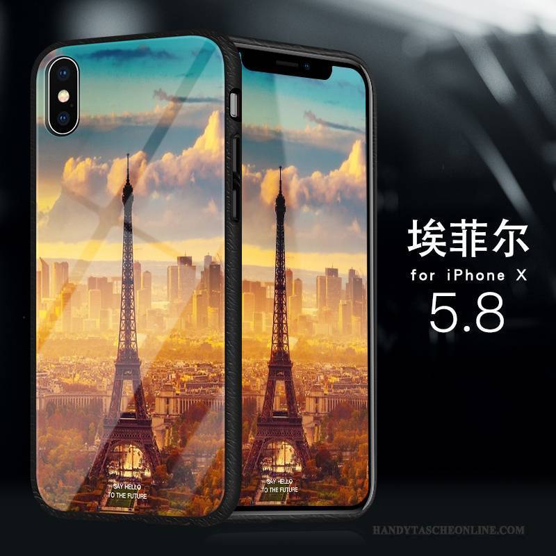 Hülle iPhone X Silikon Trend Schlank, Case iPhone X Taschen Gelb Neu