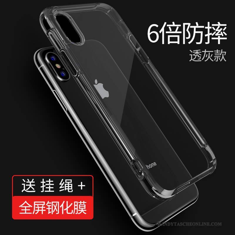 Hülle iPhone X Taschen Handyhüllen Einfach, Case iPhone X Silikon Weiß Hängende Verzierungen