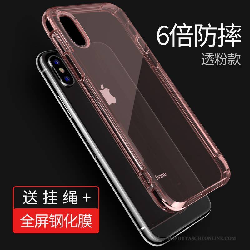 Hülle iPhone X Taschen Handyhüllen Einfach, Case iPhone X Silikon Weiß Hängende Verzierungen