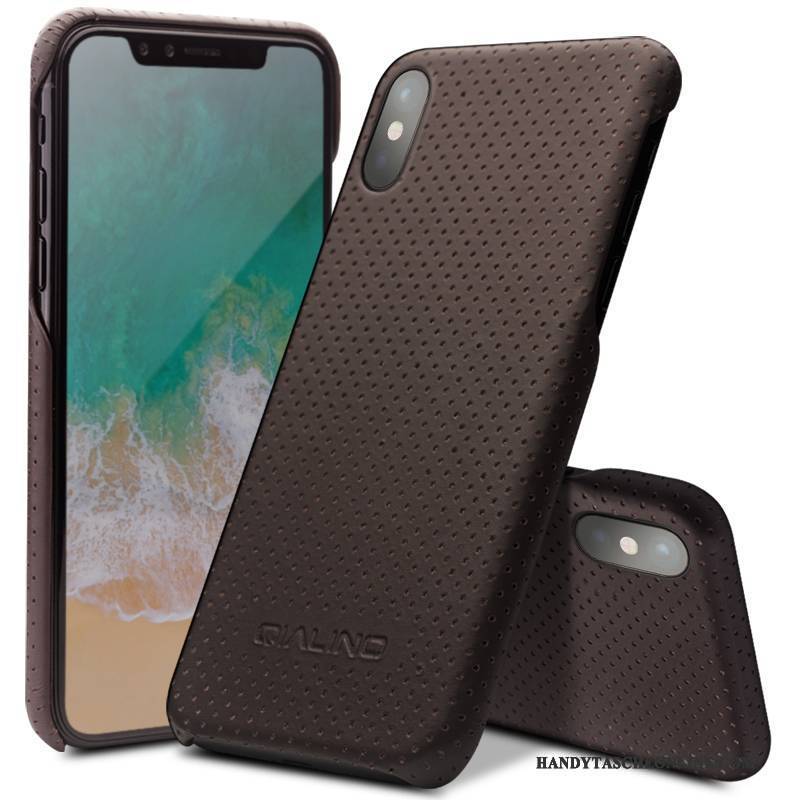 Hülle iPhone X Taschen Handyhüllen Schwarz, Case iPhone X Lederhülle Neu Schlank