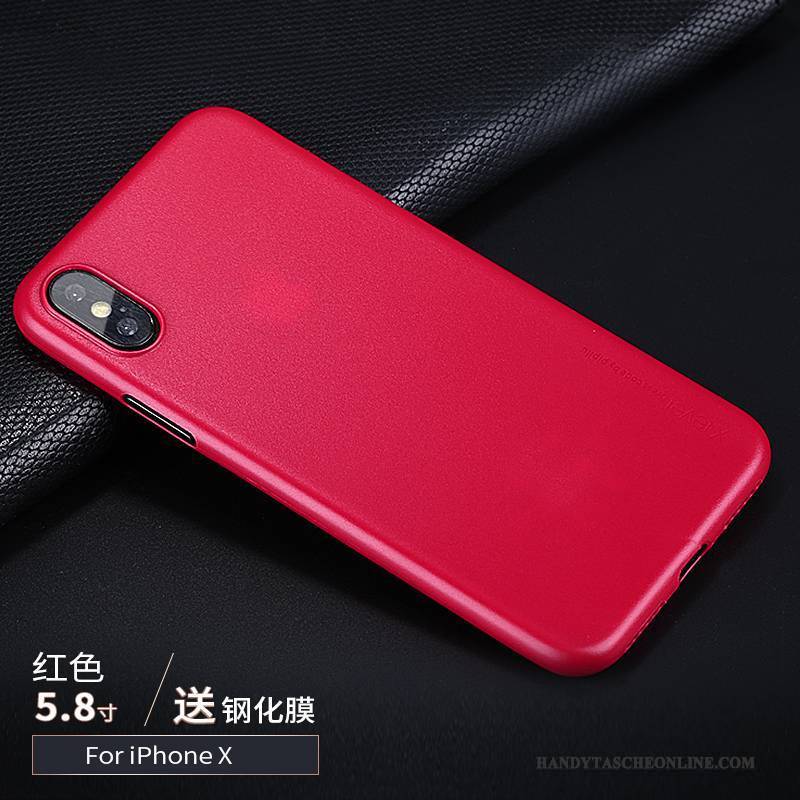 Hülle iPhone X Taschen Nubuck Blau, Case iPhone X Schutz Trend Anti-sturz