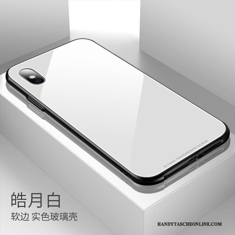 Hülle iPhone X Taschen Transparent Glas, Case iPhone X Silikon Handyhüllen Rot