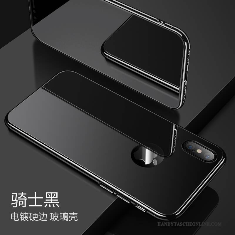 Hülle iPhone X Taschen Transparent Glas, Case iPhone X Silikon Handyhüllen Rot
