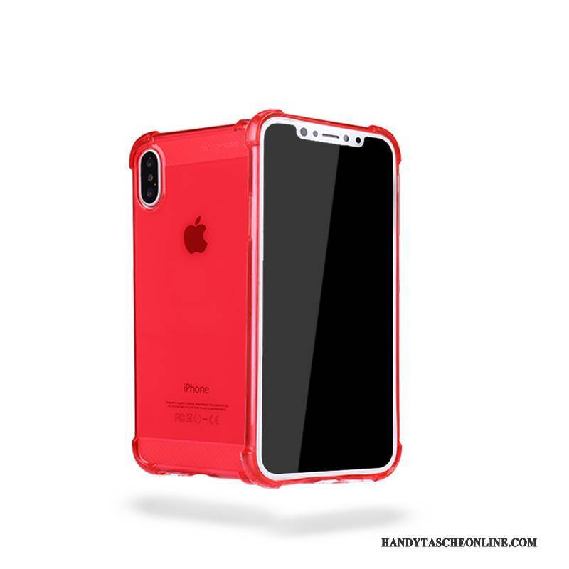 Hülle iPhone X Weiche Blau Handyhüllen, Case iPhone X Schutz Grün Transparent