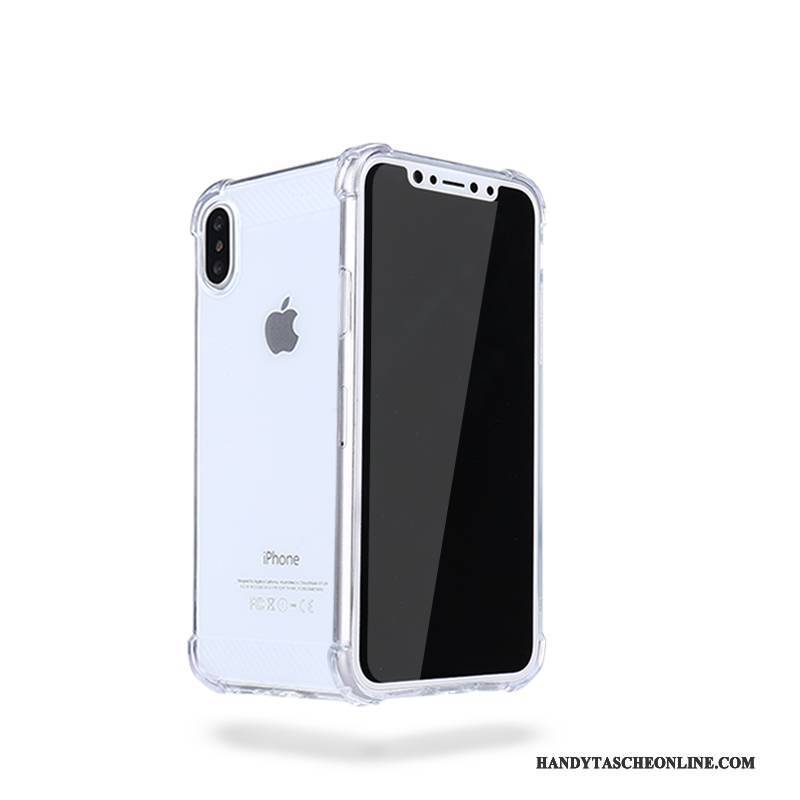 Hülle iPhone X Weiche Blau Handyhüllen, Case iPhone X Schutz Grün Transparent