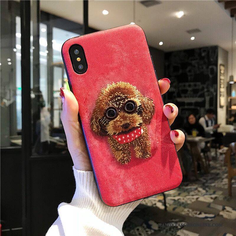 Hülle iPhone X Weiche Grau Anti-sturz, Case iPhone X Taschen Neu Stickerei