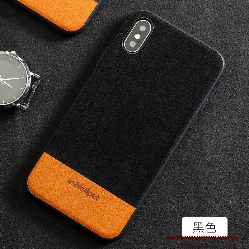 Hülle iPhone Xs Max Schutz Trendmarke Anti-sturz, Case iPhone Xs Max Taschen Schwarz High-end