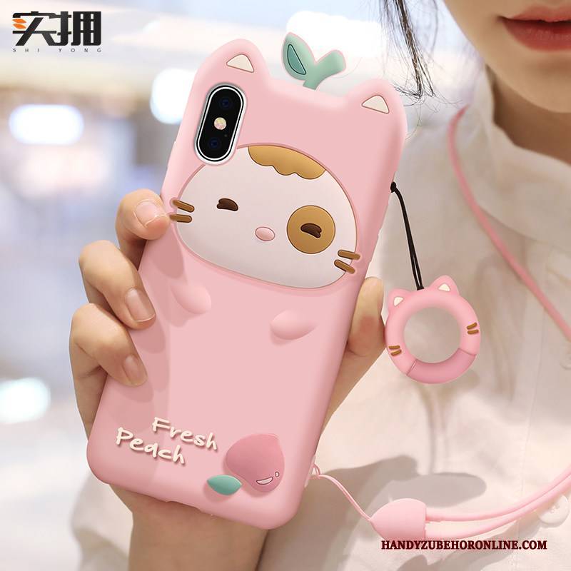 Hülle iPhone Xs Taschen Nette Hängende Verzierungen, Case iPhone Xs Karikatur Gelb Anti-sturz