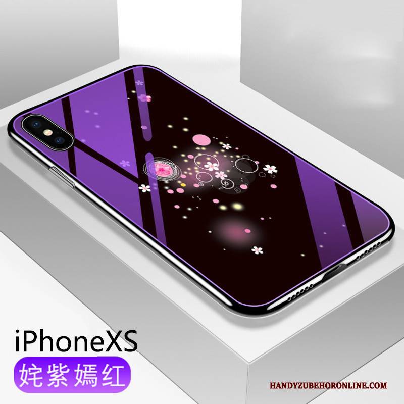 Hülle iPhone Xs Weiche Handyhüllen Anti-sturz, Case iPhone Xs Silikon Netto Rot Trendmarke