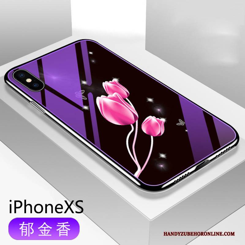 Hülle iPhone Xs Weiche Handyhüllen Anti-sturz, Case iPhone Xs Silikon Netto Rot Trendmarke