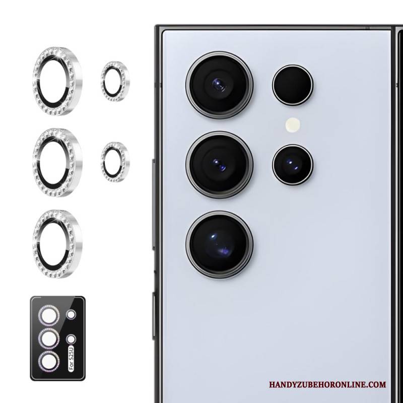 Kameraschutzfolie Für Samsung Galaxy S25 Ultra 5g Mit Legierungsringen Und Strasssteinen