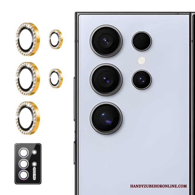 Kameraschutzfolie Für Samsung Galaxy S25 Ultra 5g Mit Legierungsringen Und Strasssteinen