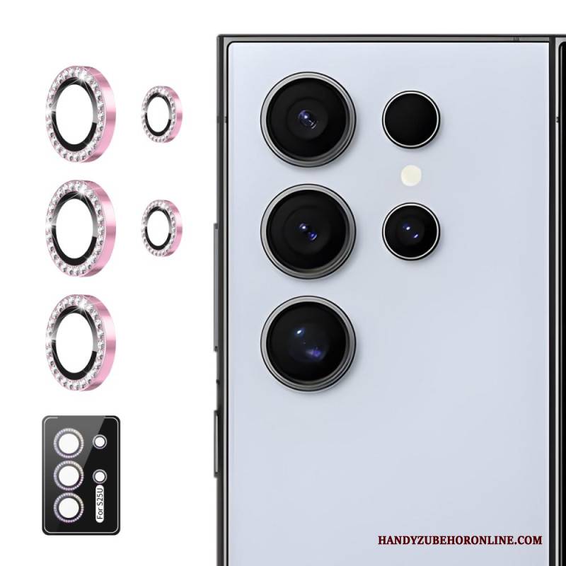 Kameraschutzfolie Für Samsung Galaxy S25 Ultra 5g Mit Legierungsringen Und Strasssteinen