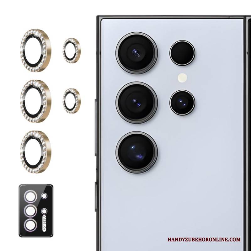 Kameraschutzfolie Für Samsung Galaxy S25 Ultra 5g Mit Legierungsringen Und Strasssteinen