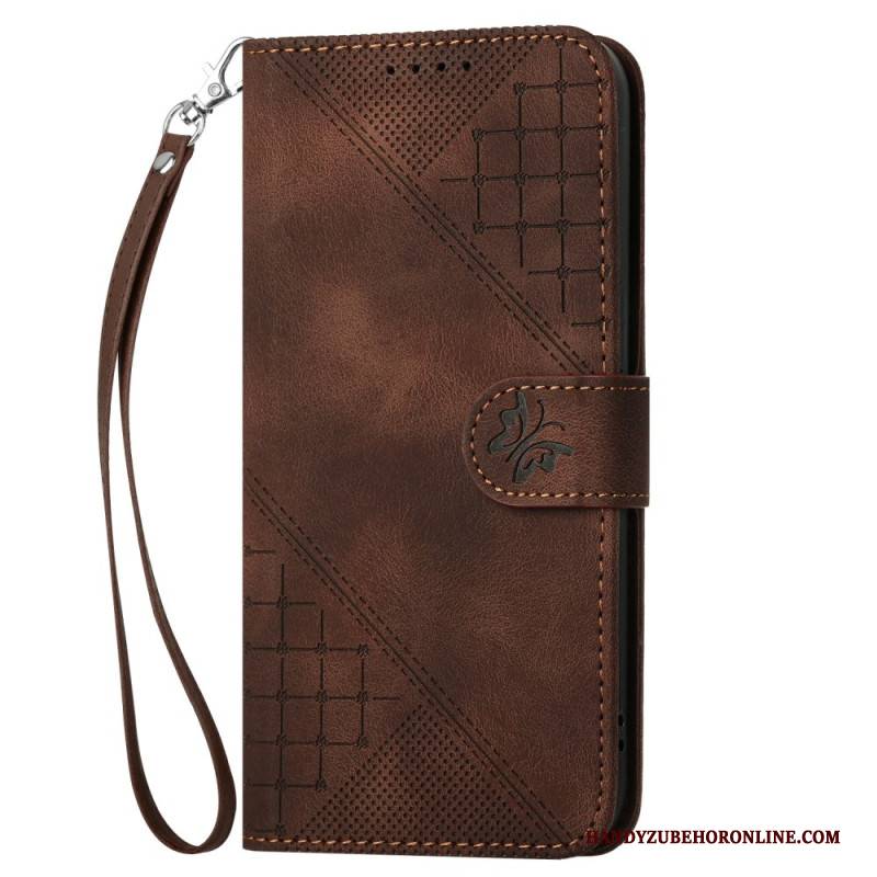 Lederhüllen Für Google Pixel 10 Pro Xl Geometrisches Design Und Schmetterlingsmotiv