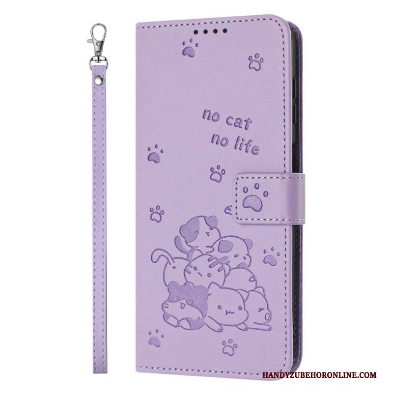 Lederhüllen Für Google Pixel 10a Bedrucktes Katzenmuster