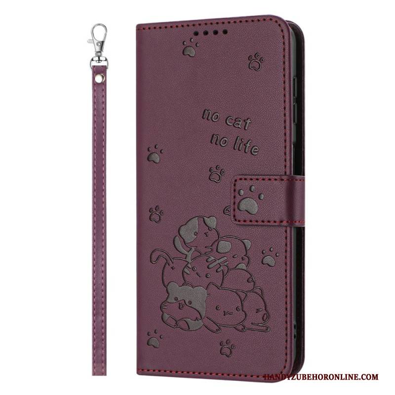 Lederhüllen Für Google Pixel 10a Bedrucktes Katzenmuster