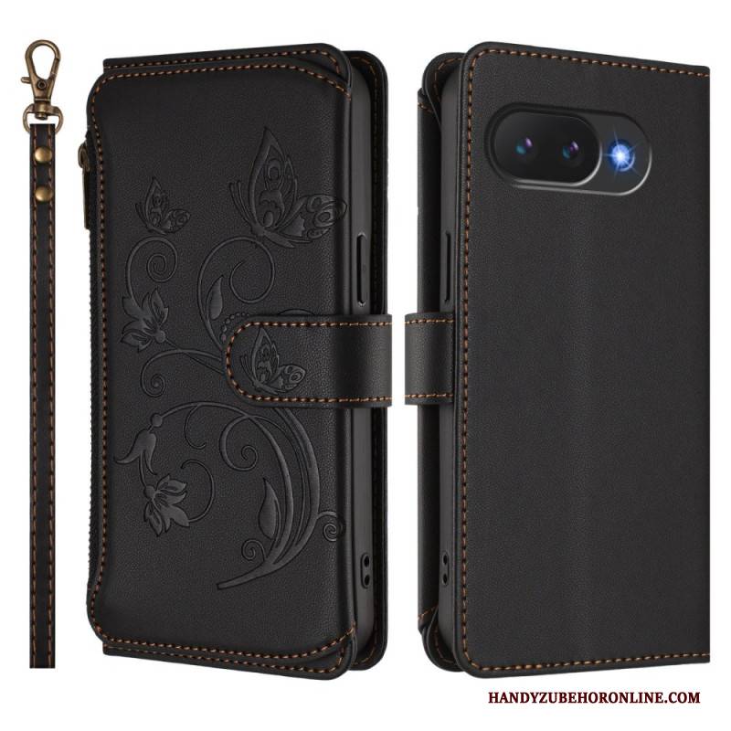 Lederhüllen Für Google Pixel 10a Geldbörse Mit Blumenmuster