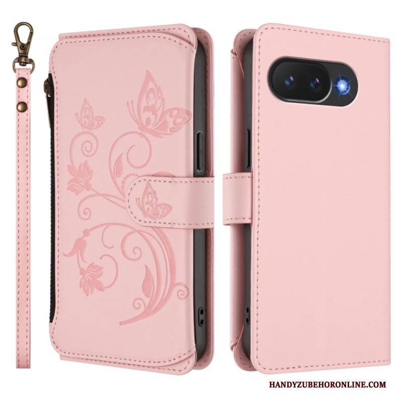 Lederhüllen Für Google Pixel 10a Geldbörse Mit Blumenmuster