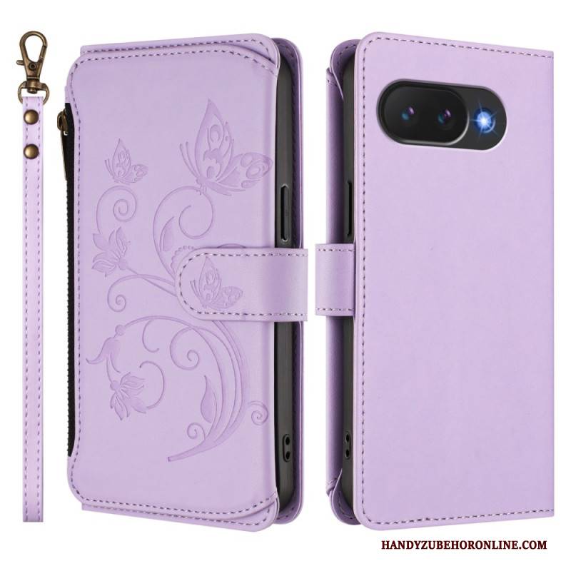 Lederhüllen Für Google Pixel 10a Geldbörse Mit Blumenmuster