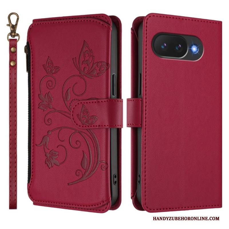 Lederhüllen Für Google Pixel 10a Geldbörse Mit Blumenmuster